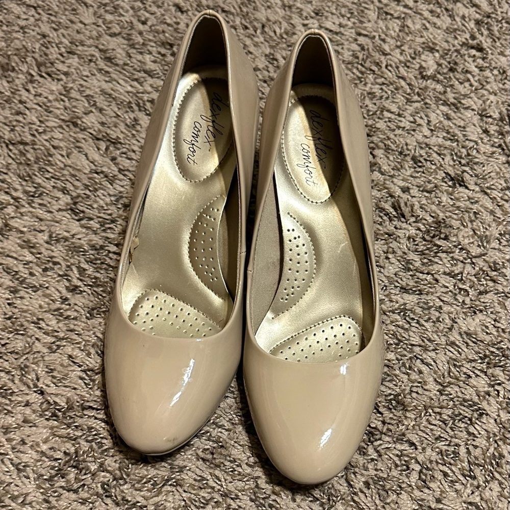 Women’s faux patent leather heels